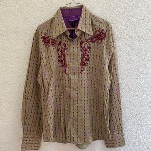 The Jimi Hendrix Experience button up shirt by rock & roll religion purple label